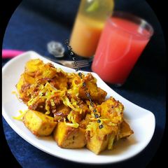 Awara(tofu) stir fry A picture of Awara(tofu) stir fry.