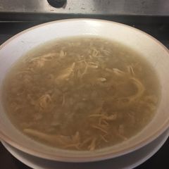 A picture of Pressure Cooked Chicken Barley Soup.,😚.