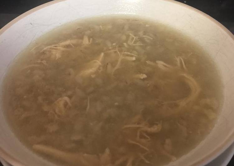 How to Prepare Perfect Pressure Cooked Chicken Barley Soup.,😚