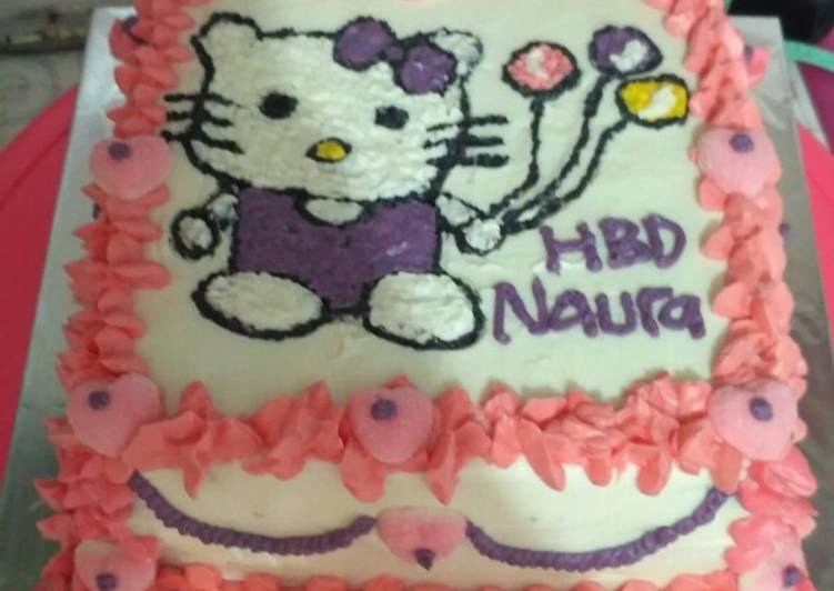 Rahasia Memasak Kue tart karakter hello kity yang Renyah