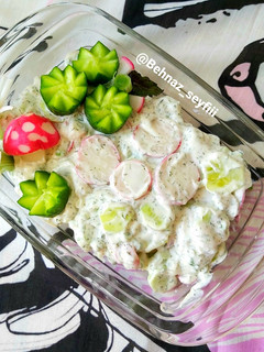 عکسی از دستور سالاد خیار با تربچه 🥒🥗