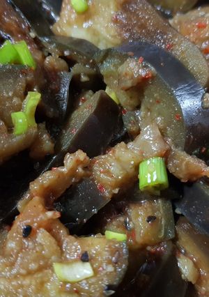 A picture of Steamed eggplant.