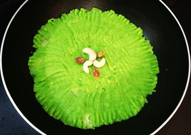 Steps to Prepare Homemade Green Suji Halwa💚💚💚