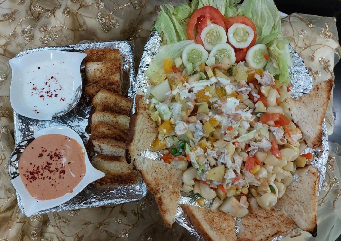 Fruits and veggies mayonnaise salad my all time favorite summer