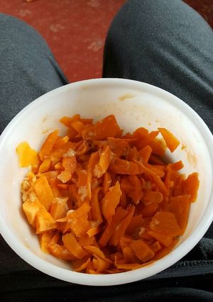 A picture of Cheese n tattie salad.