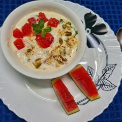 A picture of Watermelon Raita.