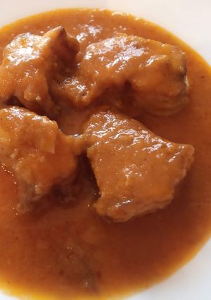 A picture of Monkfish in American Sauce.