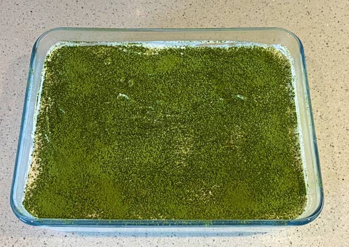 Matcha (green tea flavoured) tiramisu