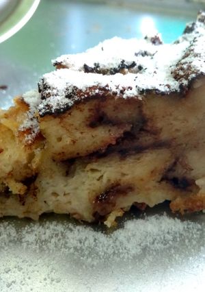 Foto resep Puding Roti (roti cokelat dan keju sisa)