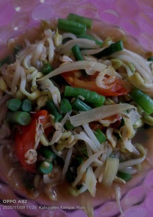 Foto resep Tumis tauge kacang panjang with ebi😘