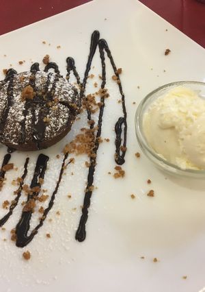 Foto principal de Coulant de chocolate 🍫 negro con helado 🍦 de vainilla