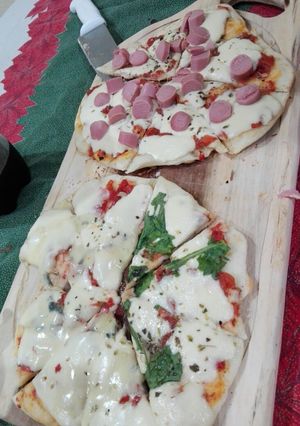 Una foto de Pizzas en sartén