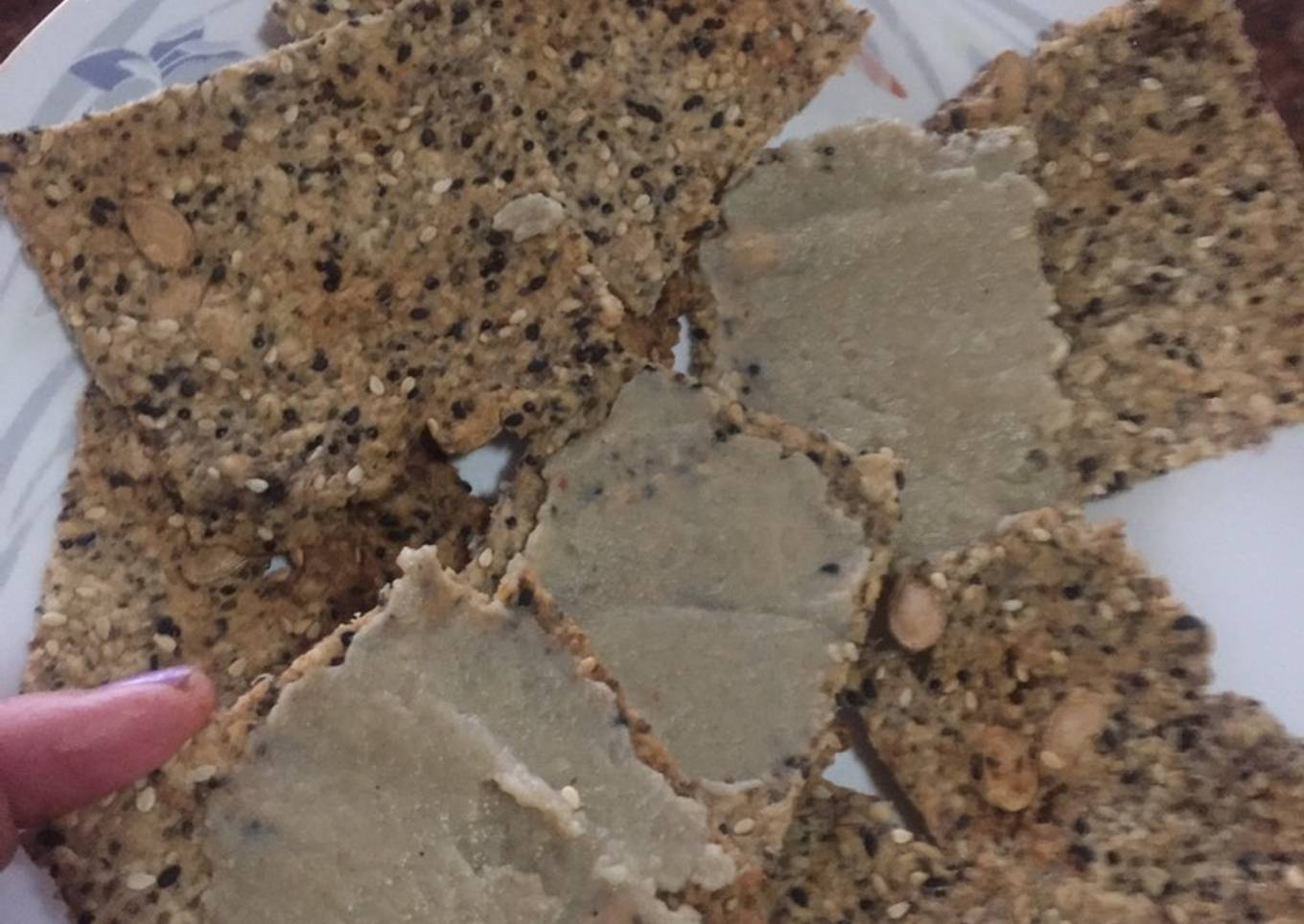 Galletas saladas de avena y semillas súper crujientes Para tu merienda fitness