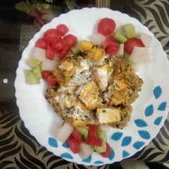 A picture of Methi paneer makhani.