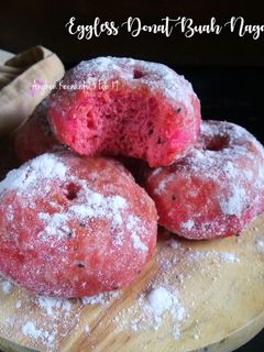 Foto resep Eggless Donat Buah Naga