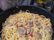 Gambar spaghetti meatball black pepper