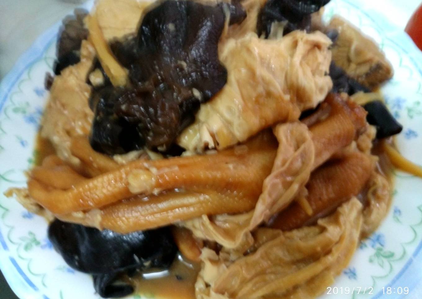 Masak kaki bebek ala pelangi