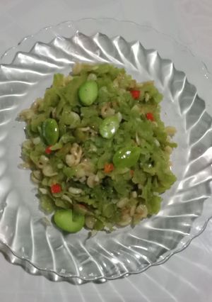 Foto resep Tumis papeda (pare pete udang)🍴