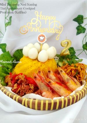 Foto resep Mini Tumpeng Nasi Kuning (2nd Anniversary Cookpad Pontianak)