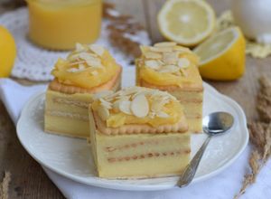 Zdjęcie przepisu Sernik gotowany na herbatnikach z Lemon Curd.
