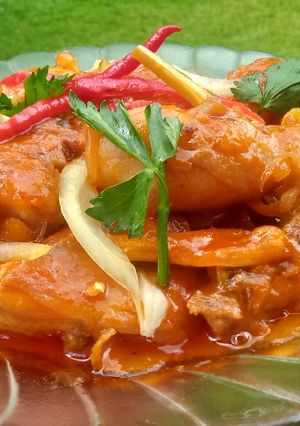 Foto resep Resep Ayam Merah Saos Cabe Pedas Manis