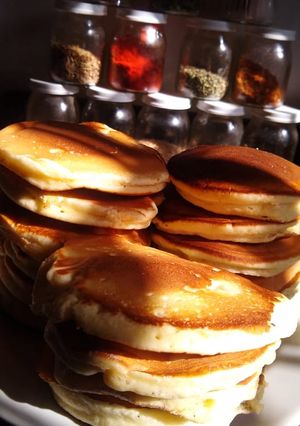 Una foto de Hotcakes de vainilla o banana