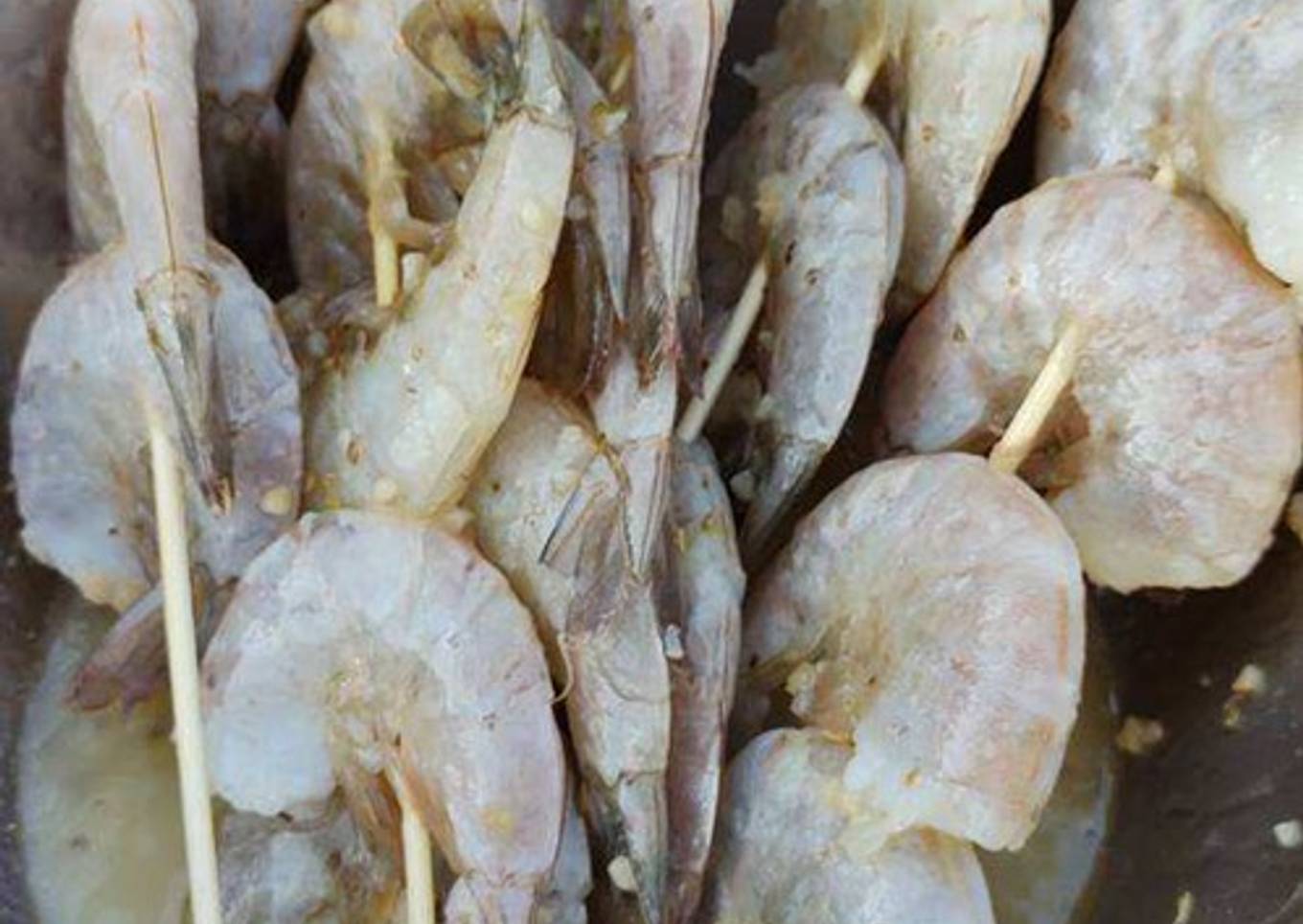 Large prawns cooked in soft water