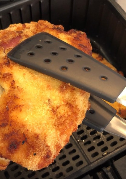 Una foto de Cachopollo de Chicote en freidora de aire versión saludable