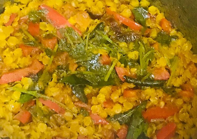 Recipe of Quick Masoor dal &amp; red bell pepper # Ramzan special