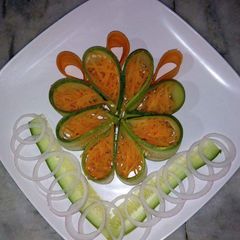 A picture of #Cookwithoutfure (Healty carrot cucumber salad).