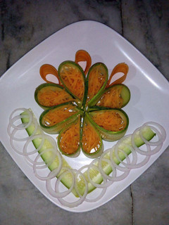 A picture of #Cookwithoutfure (Healty carrot cucumber salad).