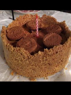 Una foto de Tarta de galletas y flan