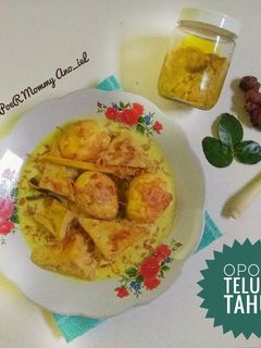 Foto resep Opor Telur Tahu (Bumbu Dasar Kuning)