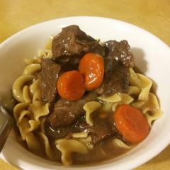 A picture of Pressure Cooker Beef with Noodles.