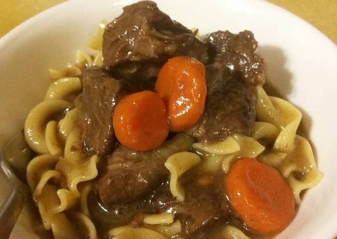 Pressure Cooker Beef with Noodles
