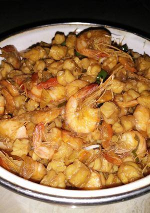 Foto resep Udang tempe oseng kecap