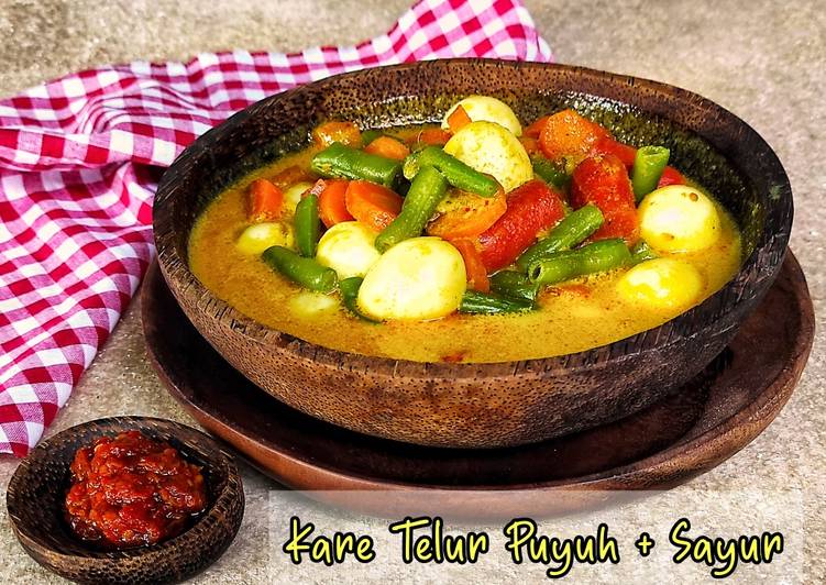 Resep Kare Telur Puyuh + Sayur Anti Gagal