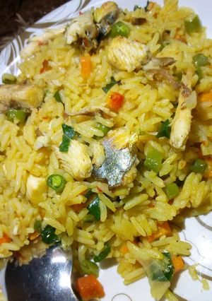 A picture of Vegetable jollof rice.
