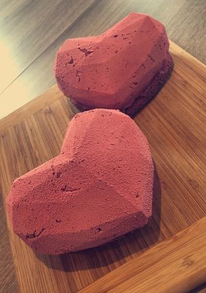 Une photo de Entremet fraise/chocolat