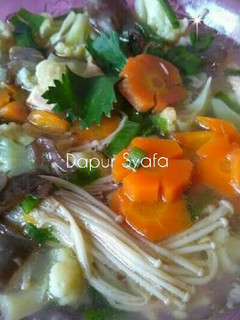 Foto resep Sup jamur Enoki