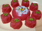 حلاوة السميد مع جيلي الفراولة 🍓