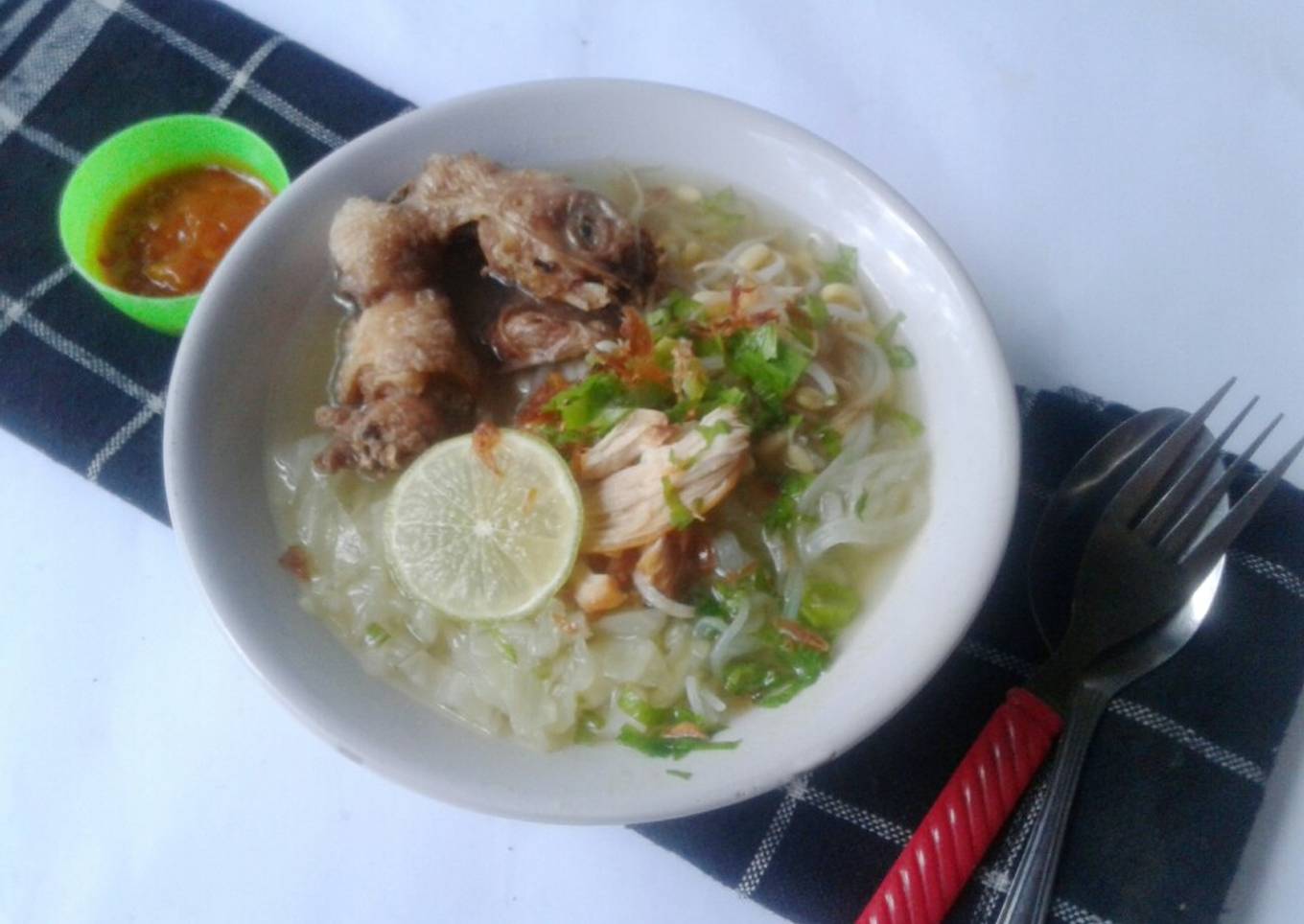 Soto Bangkong khas Semarang with balungan ayam