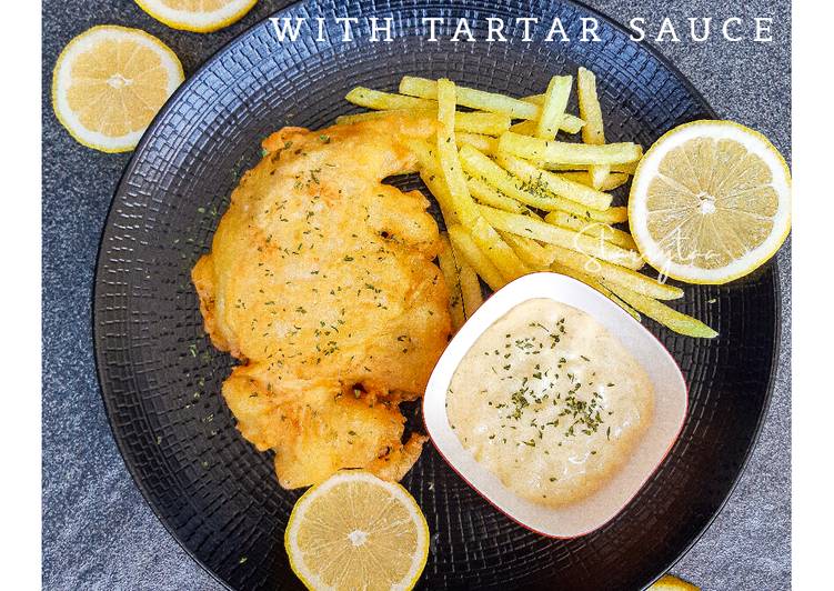 Chicken and Chips with Tartar Sauce