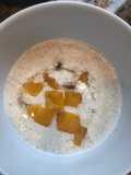Semolina frita con durazno