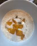 Semolina frita con durazno