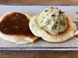 Japanese Fluffy Pancakes with Pistachio and Sake Rose Cream