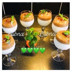 Greek Yogurt Panna Cotta with DATE Purée: A picture of Greek Yogurt Panna Cotta with DATE Purée:.