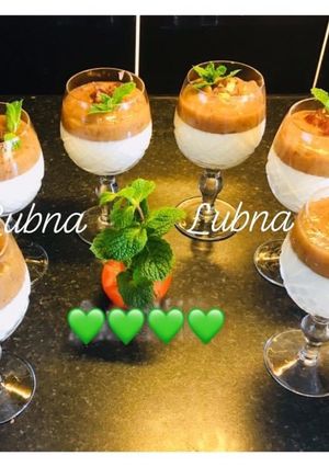 A picture of Greek Yogurt Panna Cotta with DATE Purée:.