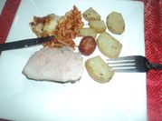 Una foto de espagueti gratinados