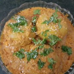 A picture of Stuffed Tinda (Apple Gourd).